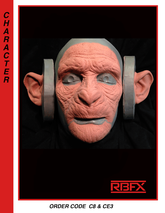 C8 & CE3 - chimp/monkey/ primate face & ears