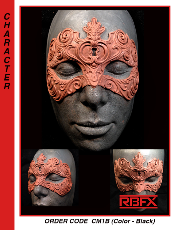CM1B - ( Color- Black) - masquerade mask/ filigree