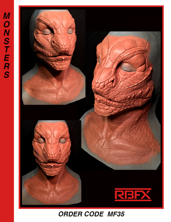MF35 - alien/ snake/ lizard/ reptile face & neck