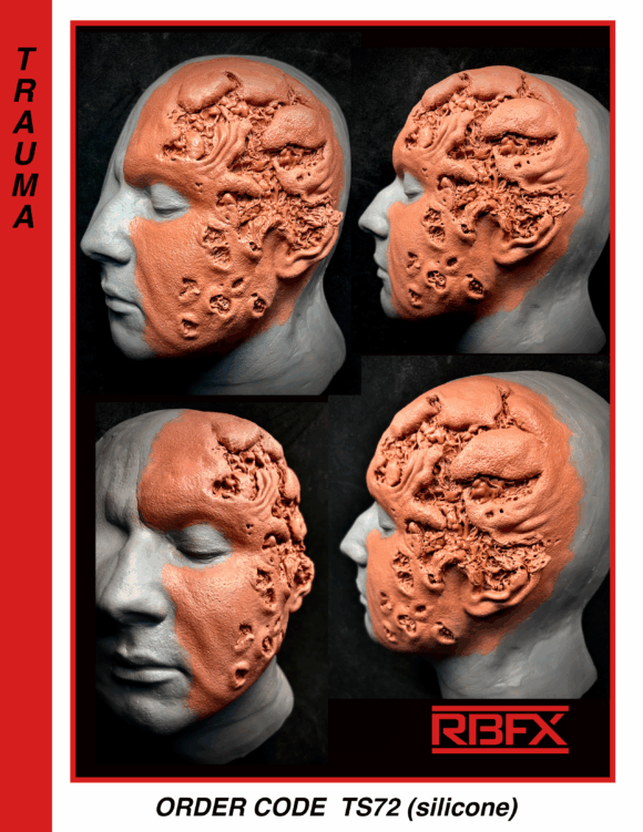 TS72 - Silicone/ Face Trauma/ Gore/Zombie