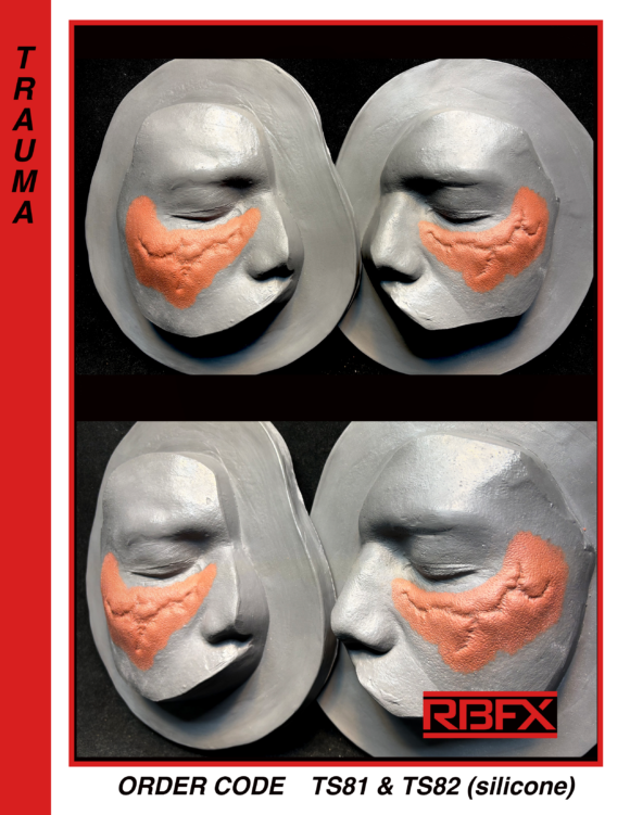 TS81 & TS82 - Silicone left & right scarred cheekbones